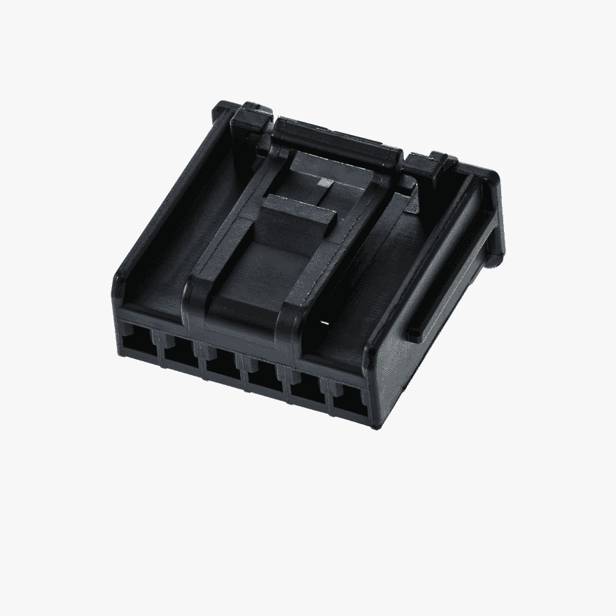 020 6Pin Female Connector Black