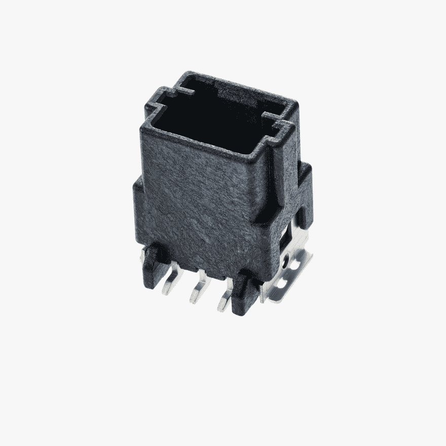 020 3Pin Male Connector Vertical Black SMT type