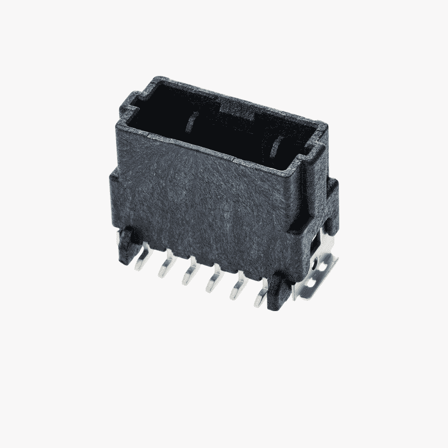 020 4Pin Male Connector Vertical Black SMT type