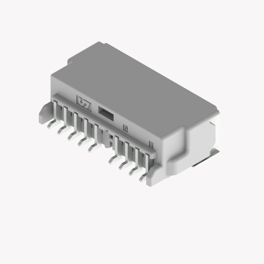 020 Double Lock & CPA 9Pin Male Connector Horizontal Natural SMT type