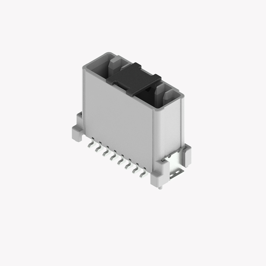 025 Double Lock 8Pin Male Connector Vertical Natural SMT type