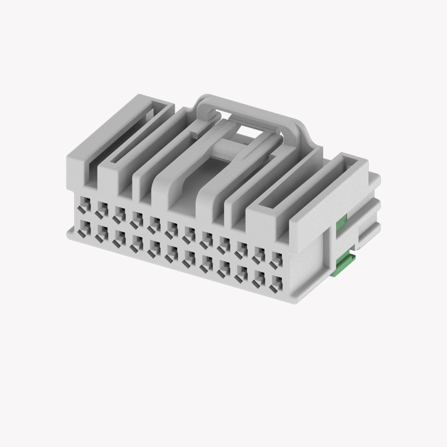025 Two Row 24Pin Female Connector Natural