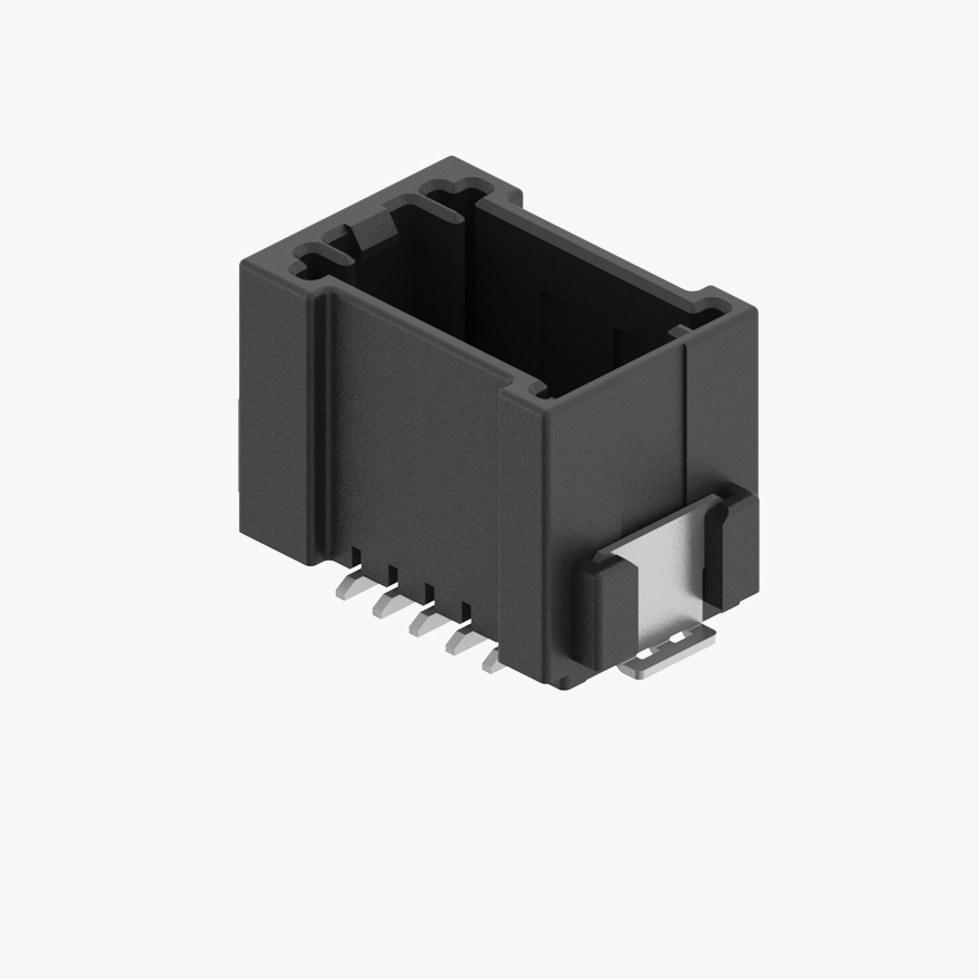 020 Double Lock Two Row 10Pin Male Connector Vertical Black SMT type