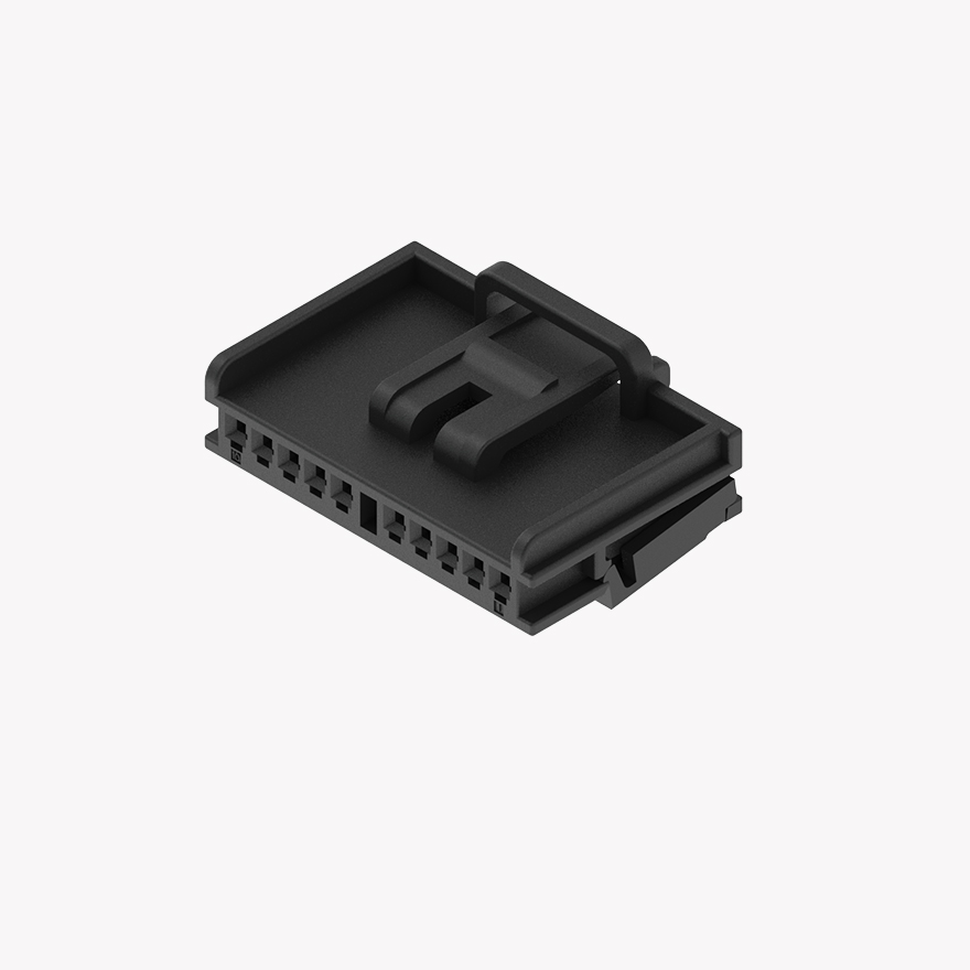 025 Double Lock 10Pin Female Connector Black