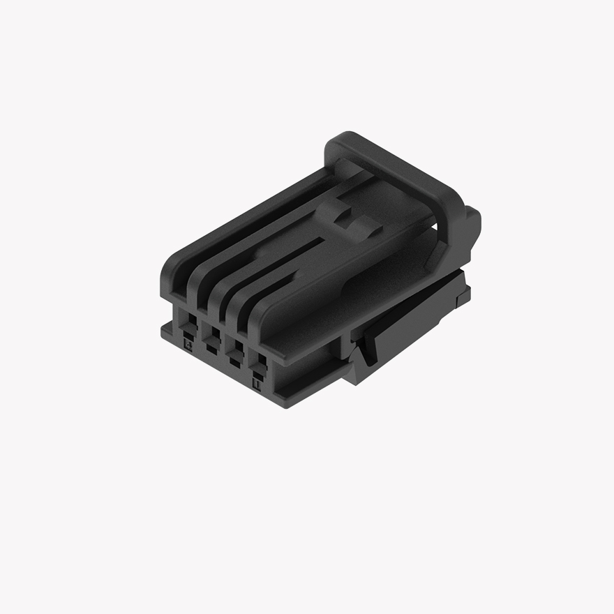 025 Double Lock 4Pin Female Connector Black