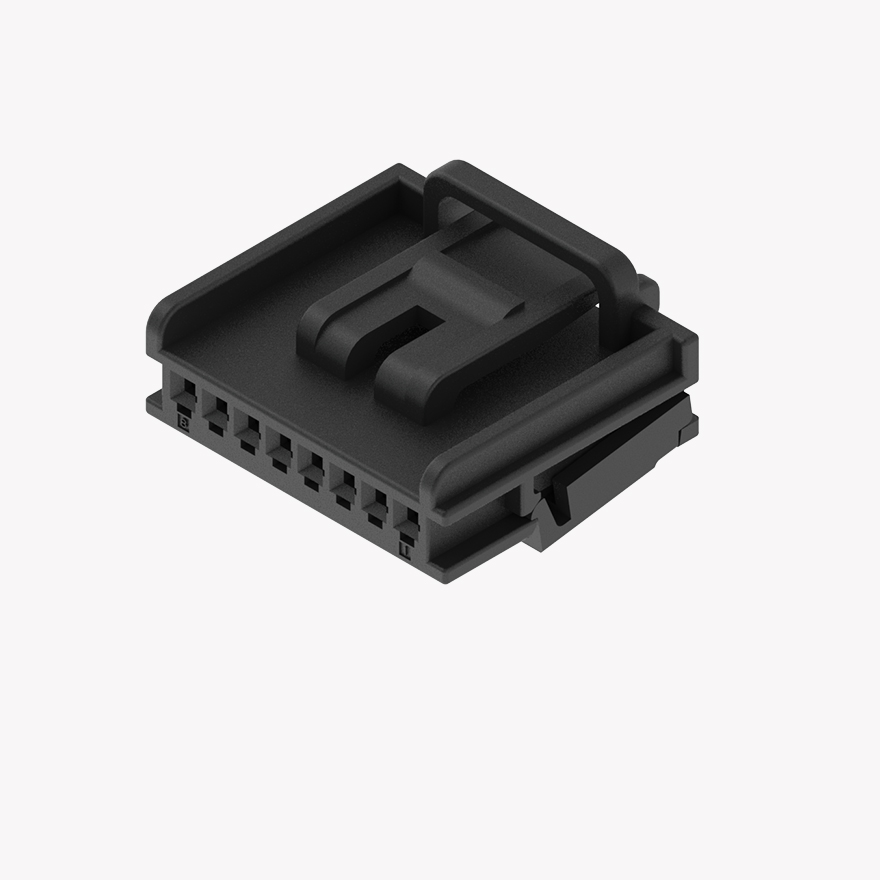 025 Double Lock 8Pin Female Connector Black