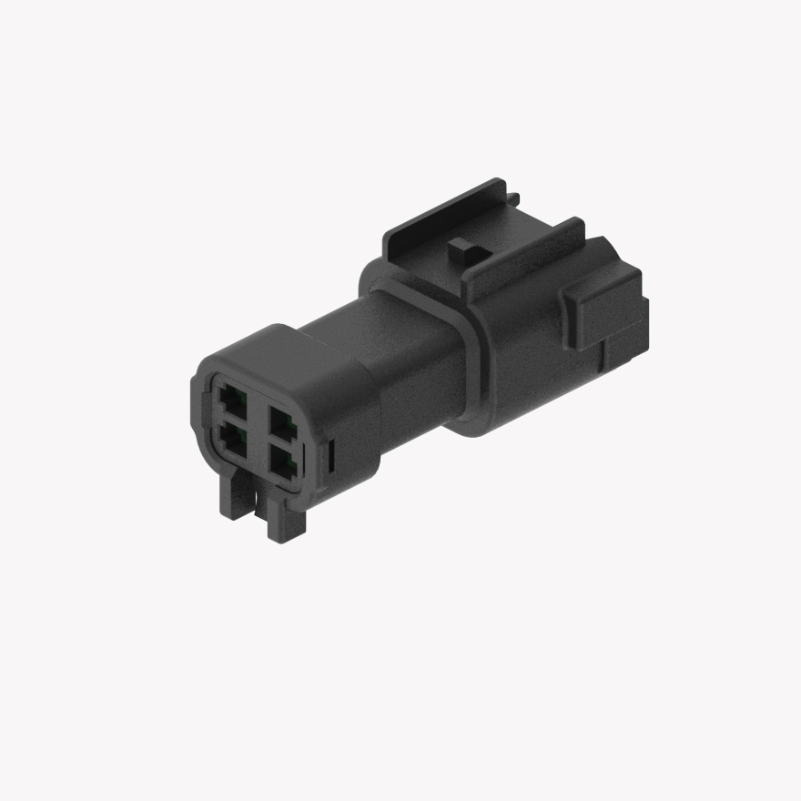 020 Sealed 4Pin Male Connector Black Wire to Wire type