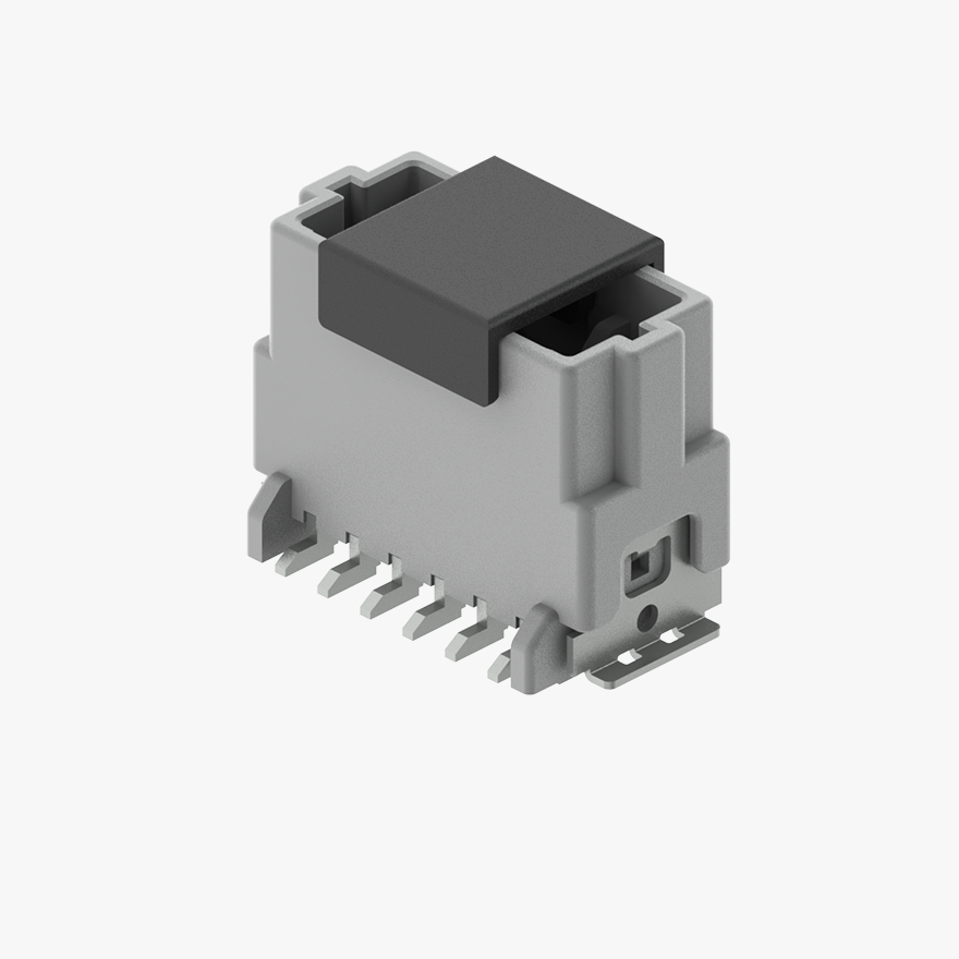 020 6Pin Male Connector Vertical Natural SMT type