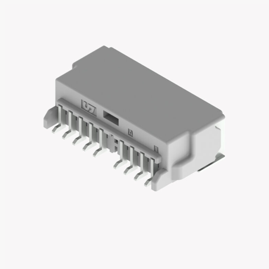 020 Double Lock & CPA 9Pin Male Connector Horizontal Natural SMT type Global ver.