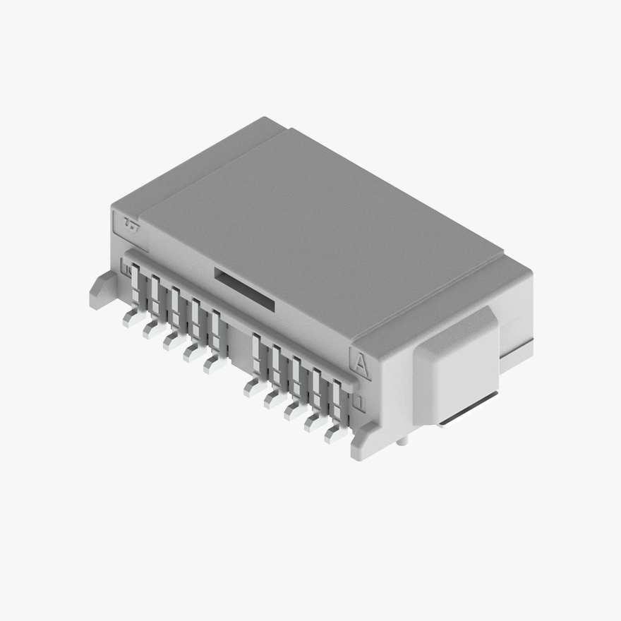 025 Double Lock 10Pin Male Connector Horizontal Natural SMT type