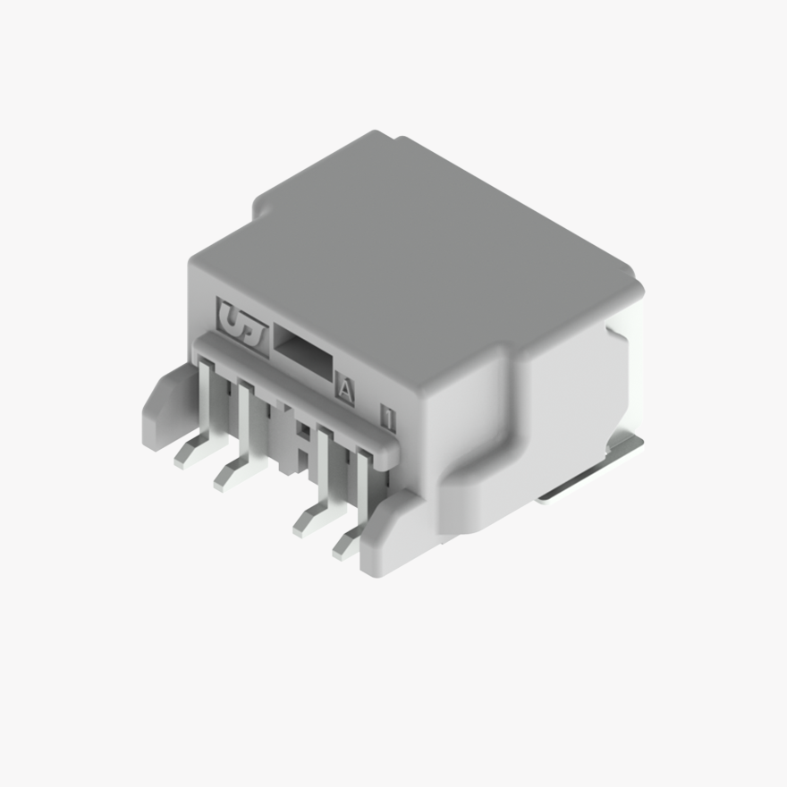 020 Double Lock & CPA 4Pin Male Connector Horizontal Natural SMT type Global ver.