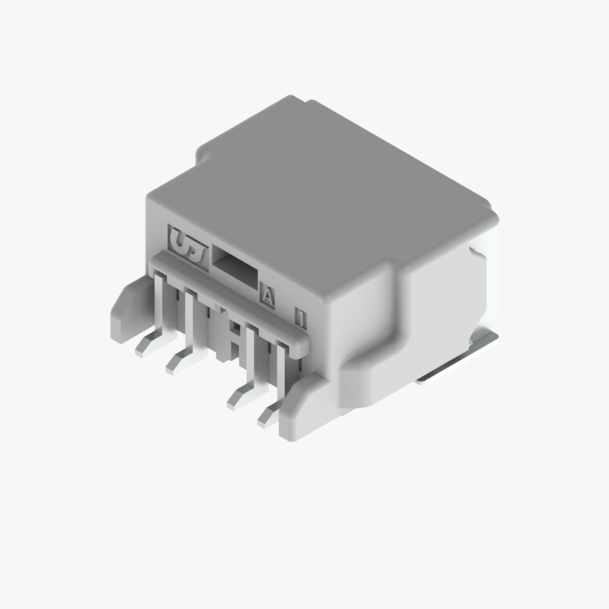 020 Double Lock & CPA 4Pin Male Connector Horizontal Natural SMT type AU Terminal Global ver.