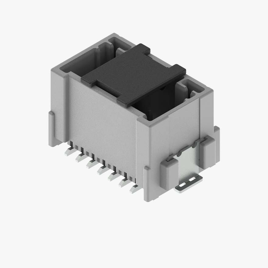 020 Double Lock & CPA Two Row 13Pin Male Connector Vertical Natural SMT type