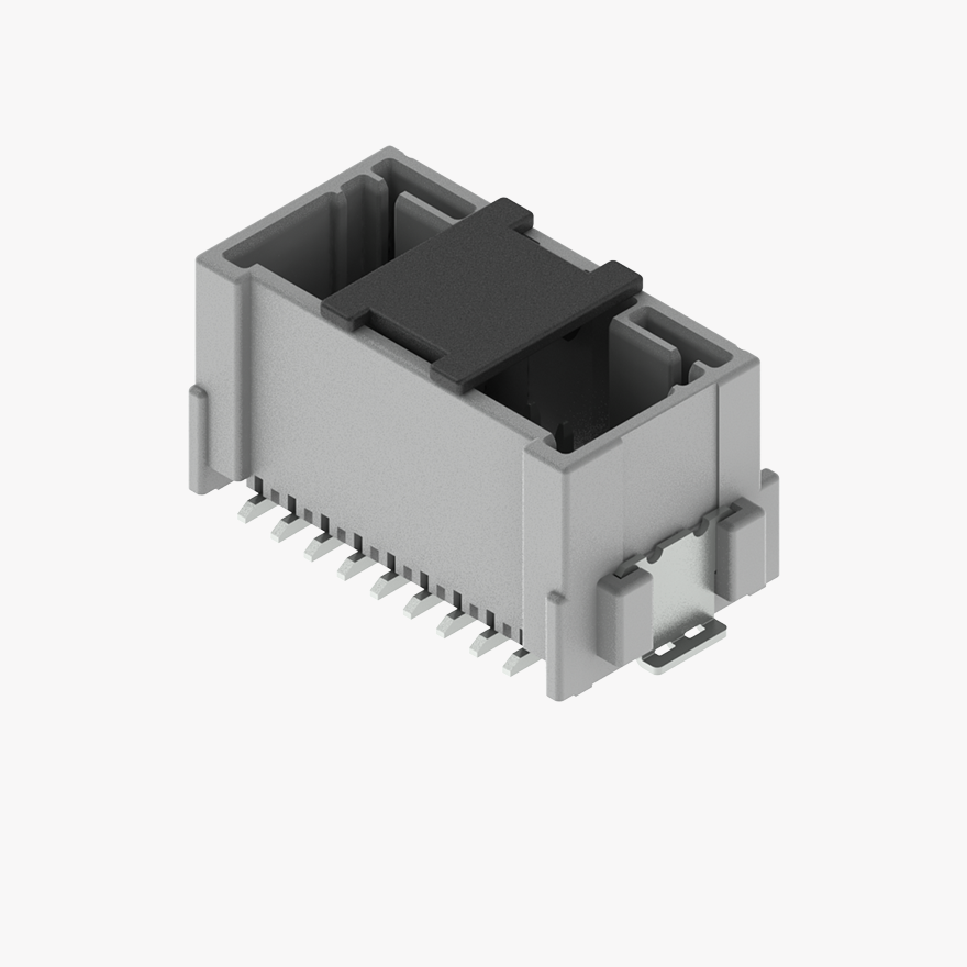 020 Double Lock & CPA Two Row 17Pin Male Connector Vertical Natural SMT type